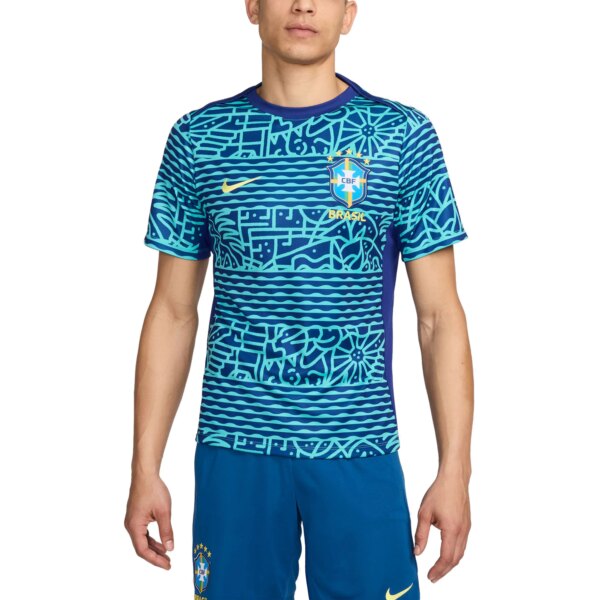 Brazil National Team 2024 Academy Pro Pre-Match Top - Blue