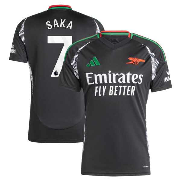 Bukayo Saka Arsenal 2024/25 Away Fan Version Player Jersey - Black