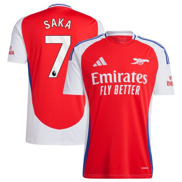 Bukayo Saka Arsenal 2024/25 Home Fan Version Player Jersey - Red