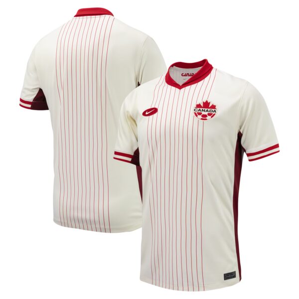 Canada Soccer Men's 2024 Away Fan Version Jersey - Cream