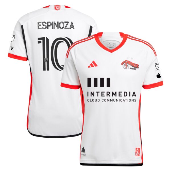 Cristian Espinoza San Jose Earthquakes 2024 The 50 Kit Authentic Player Jersey - White