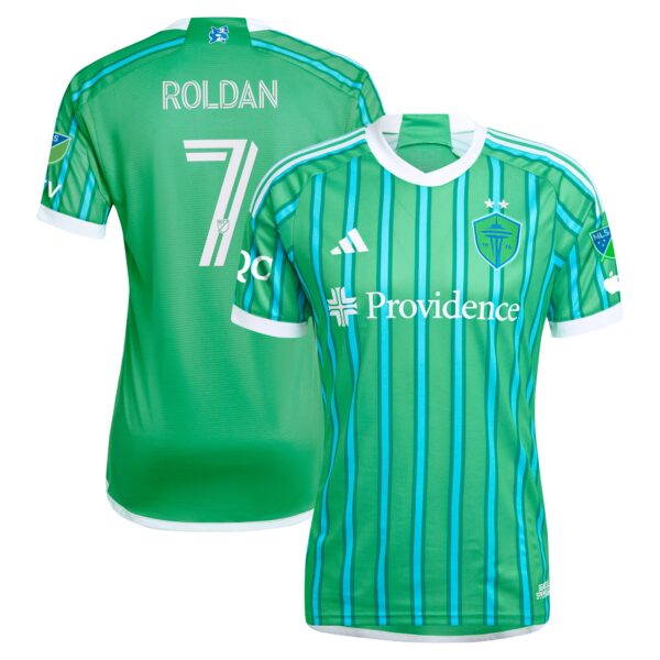 Cristian Roldan Seattle Sounders FC 2024 The Anniversary Kit Authentic Player Jersey - Green