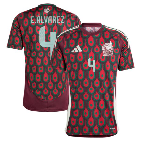 Edson Alvarez Mexico National Team 2024 Home Fan Version Player Jersey - Burgundy