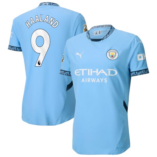 Erling Haaland Manchester City 2024/25 Home Authentic Player Jersey - Light Blue