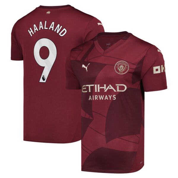 Erling Haaland Manchester City 2024/25 Third Fan Version Player Jersey - Burgundy