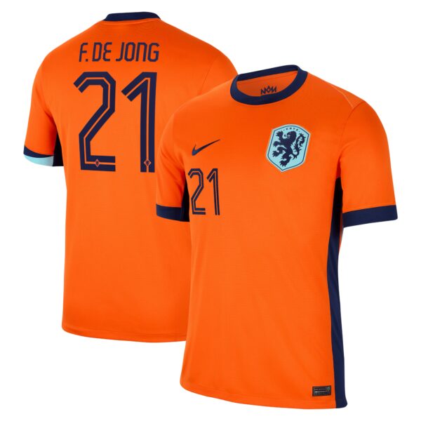 Frenkie de Jong Netherlands National Team 2024 Home Fan Version Jersey - Orange