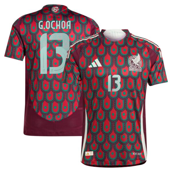 Guillermo Ochoa Mexico National Team 2024 Home Authentic Player Jersey - Burgundy