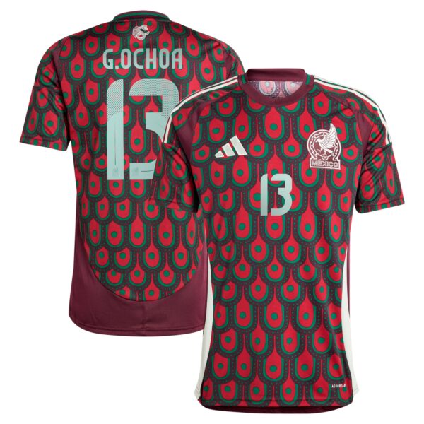 Guillermo Ochoa Mexico National Team 2024 Home Fan Version Player Jersey - Burgundy