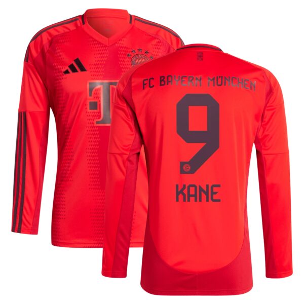 Harry Kane Bayern Munich 2024/25 Home Fan Version Long Sleeve Player Jersey - Red