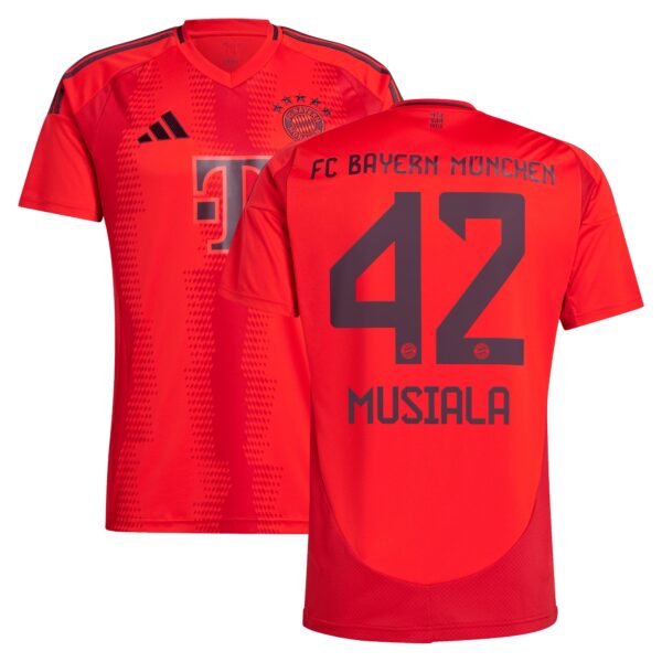 Jamal Musiala Bayern Munich 2024/25 Home Fan Version Player Jersey - Red