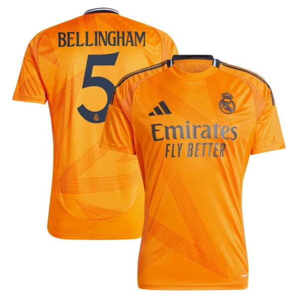 Jude Bellingham Real Madrid 2024/25 Away Fan Version Player Jersey - Orange