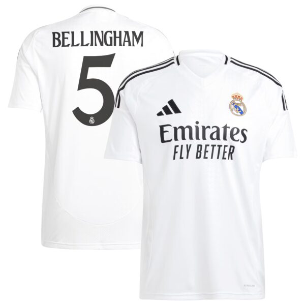 Jude Bellingham Real Madrid 2024/25 Home Fan Version Player Jersey - White