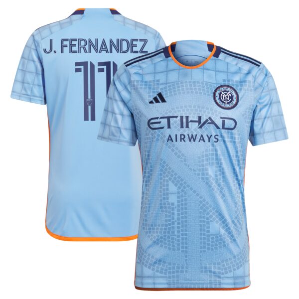 Julian Fernandez New York City FC 2024 The Interboro Kit Fan Version Player Jersey - Light Blue