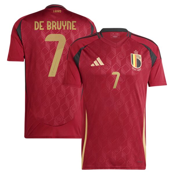 Kevin De Bruyne Belgium National Team 2024 Home Fan Version Player Jersey - Burgundy