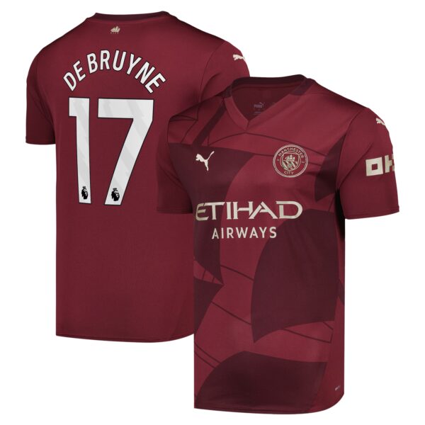 Kevin De Bruyne Manchester City 2024/25 Third Fan Version Player Jersey - Burgundy