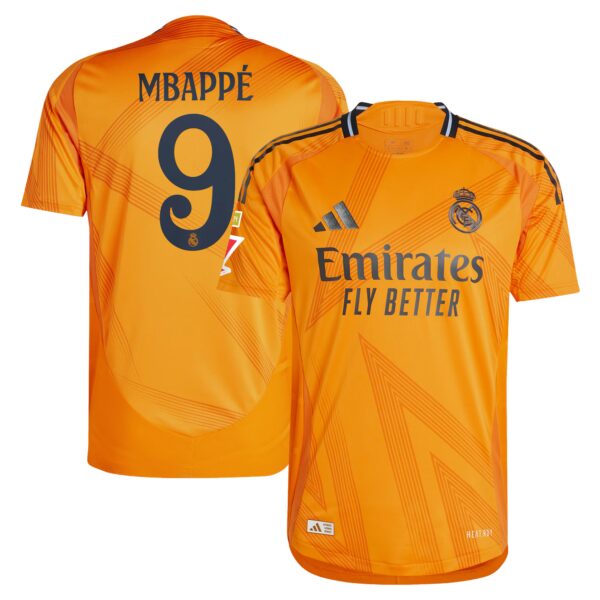 Kylian Mbappé Real Madrid 2024/25 Away Authentic Jersey - Orange