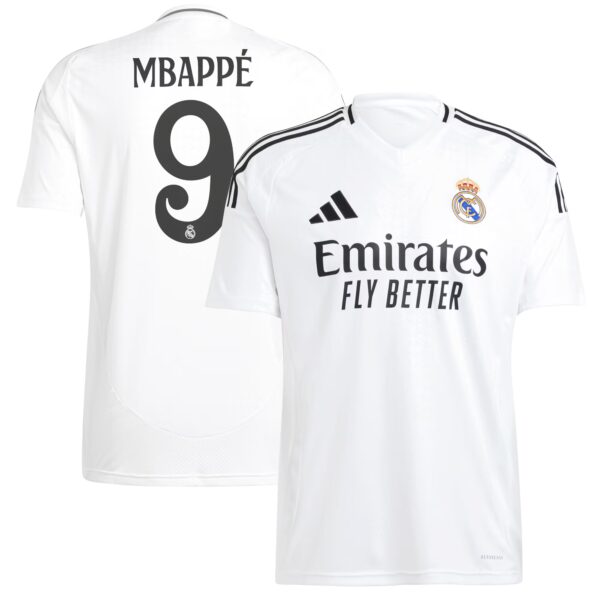 Kylian Mbappé Real Madrid 2024/25 Home Fan Version Player Jersey - White