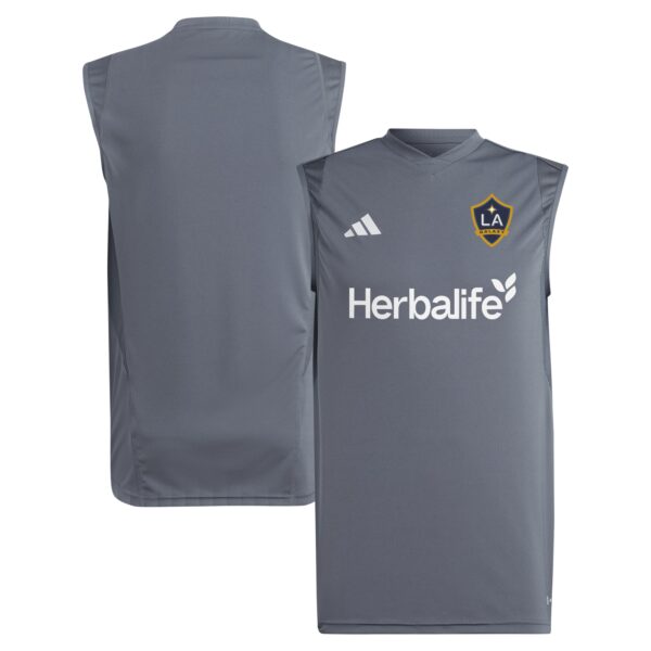 LA Galaxy 2024 Sleeveless Training Jersey - Gray