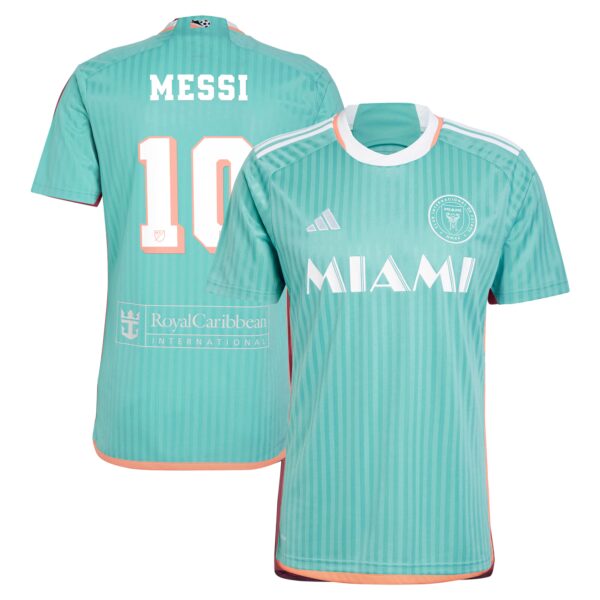 Lionel Messi Inter Miami CF 2024 Archive Fan Version Player Jersey - Aqua