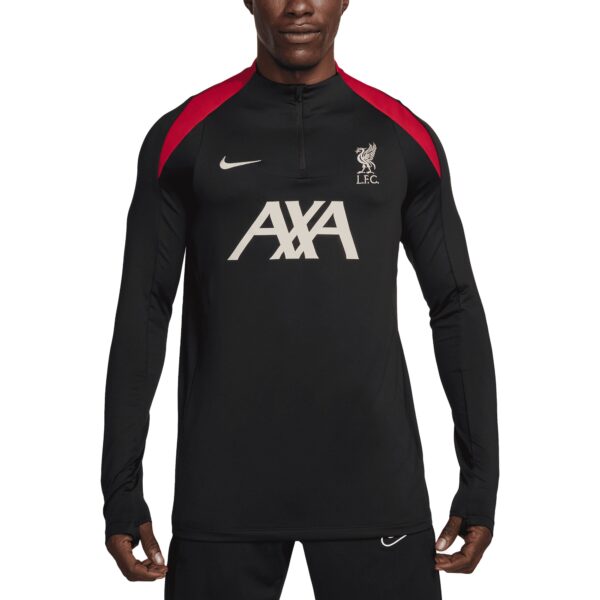 Liverpool Strike Drill 2024/25 Performance Quarter-Zip Long Sleeve Top - Black