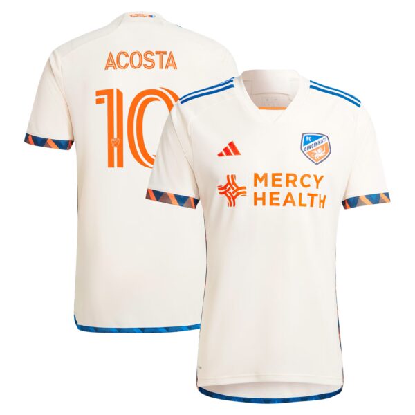 Luciano Acosta FC Cincinnati 2024 The Canvas Kit Fan Version Player Jersey - White