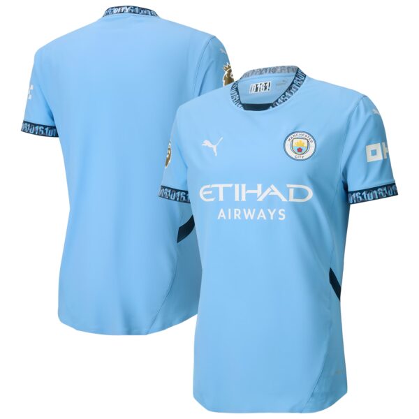 Manchester City 2024/25 Home Authentic Jersey - Light Blue