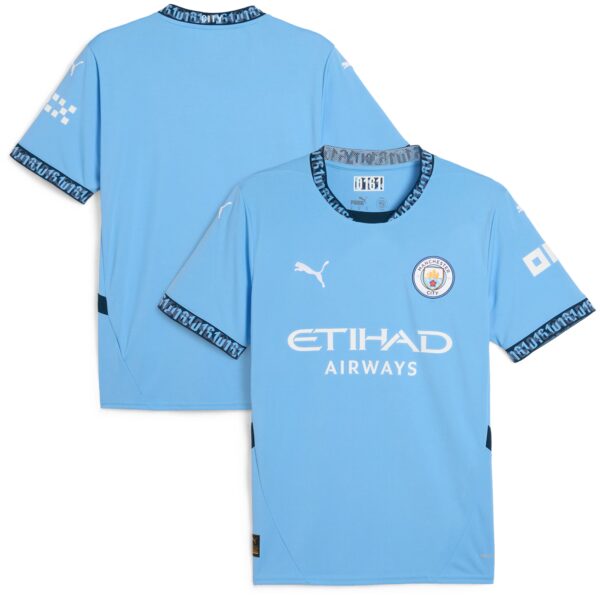 Manchester City 2024/25 Home Fan Version Jersey - Light Blue