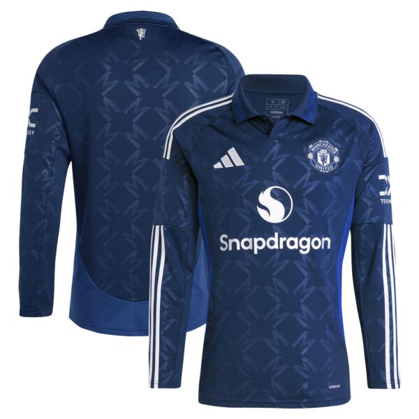 Manchester United 2024/25 Away Fan Version Long Sleeve Jersey - Navy