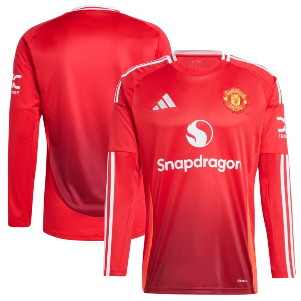 Manchester United 2024/25 Home Long Sleeve Fan Version Jersey - Red