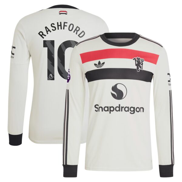 Marcus Rashford Manchester United 2024/25 Third Authentic Long Sleeve Jersey - Cream