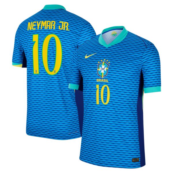 Neymar Jr. Brazil National Team 2024 Away Match Authentic Player Jersey - Blue