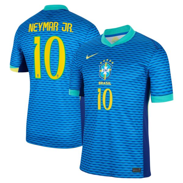 Neymar Jr. Brazil National Team 2024 Away Stadium Fan Version Player Jersey - Blue