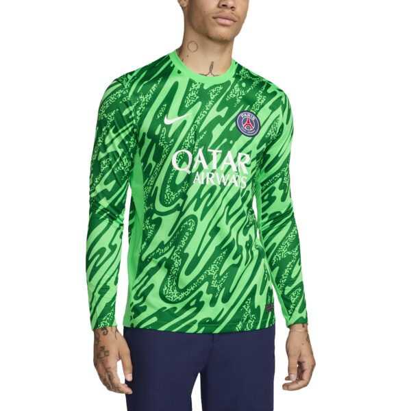 Paris Saint-Germain 2024/25 Goalkeeper Fan Version Stadium Long Sleeve Jersey - Green