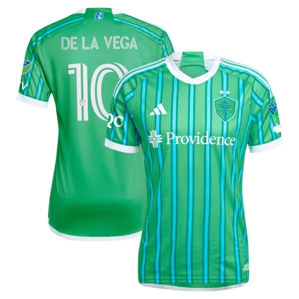 Pedro de la Vega Seattle Sounders FC 2024 The Anniversary Kit Authentic Player Jersey - Green