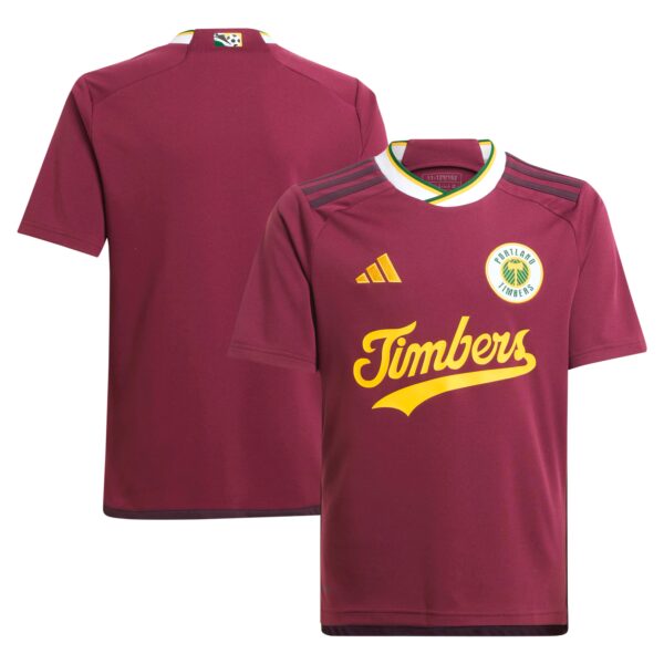 Portland Timbers Youth 2024 Archive Fan Version Jersey - Red