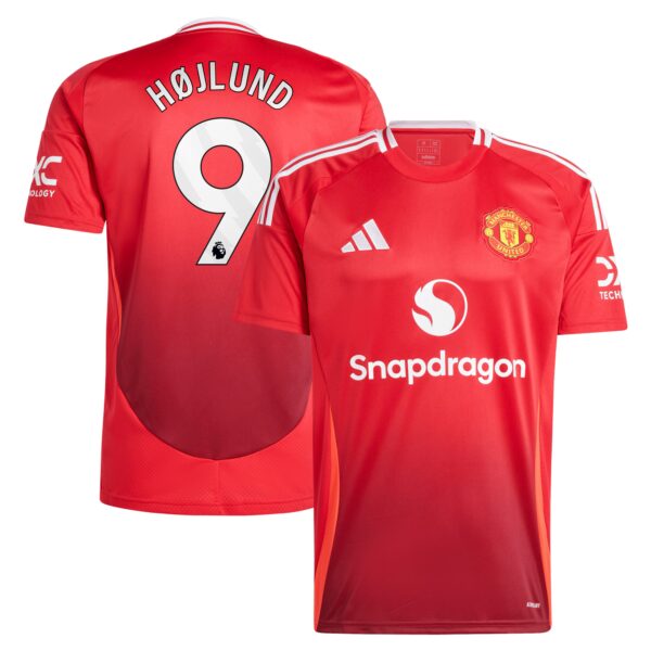 Rasmus Højlund Manchester United 2024/25 Home Fan Version Player Jersey - Red