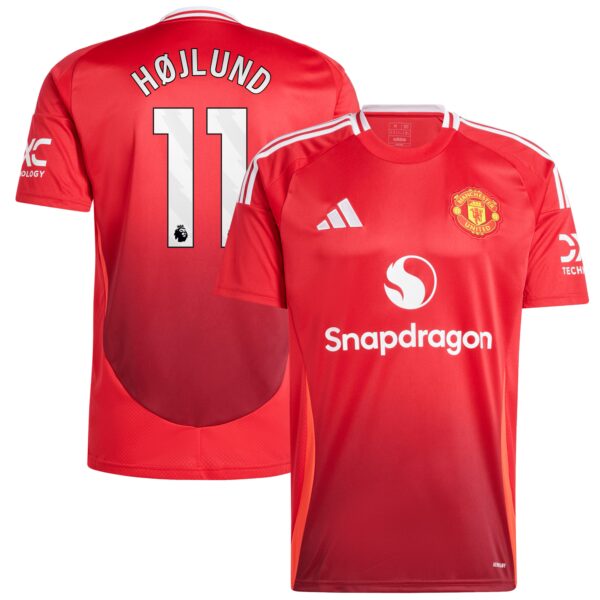 Rasmus Højlund Manchester United 2024/25 Home Fan Version Player Jersey - Red