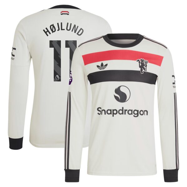 Rasmus Højlund Manchester United 2024/25 Third Authentic Long Sleeve Jersey - Cream