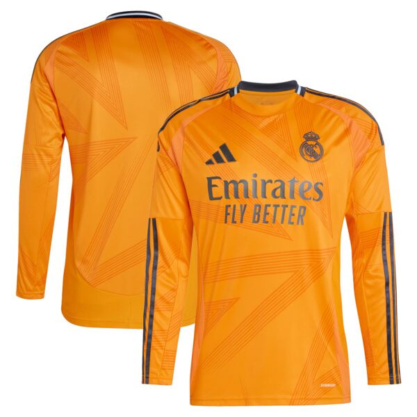 Real Madrid 2024/25 Away Fan Version Long Sleeve Jersey - Orange