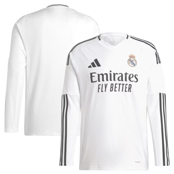 Real Madrid 2024/25 Home Fan Version Long Sleeve Jersey - White