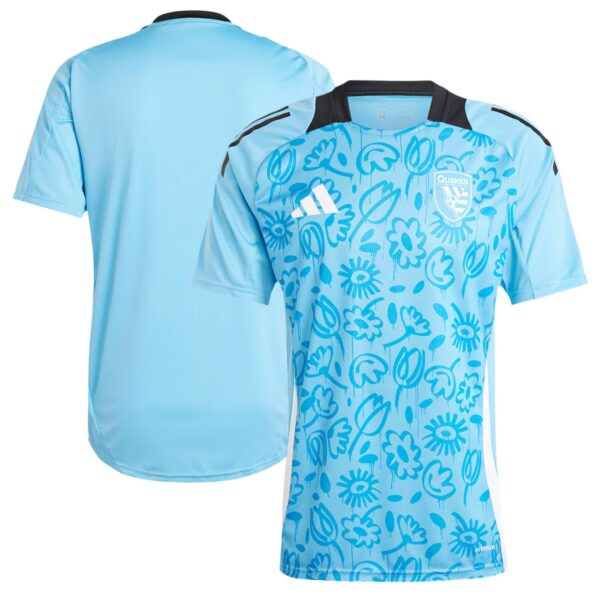 San Jose Earthquakes 2024 One Planet Pre-Match Top - Blue