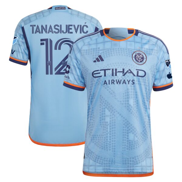 Strahinja Tanasijevic New York City FC 2024 The Interboro Kit Authentic Player Jersey - Light Blue