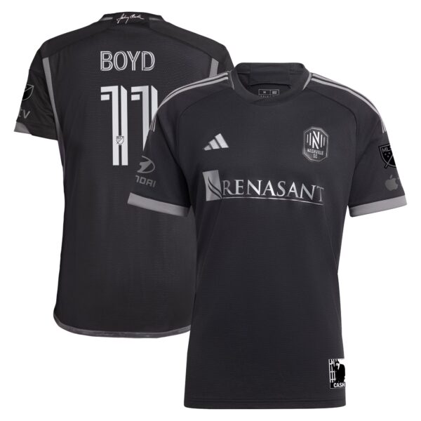 Tyler Boyd Nashville SC 2024 Man In Black Kit Authentic Player Jersey - Black