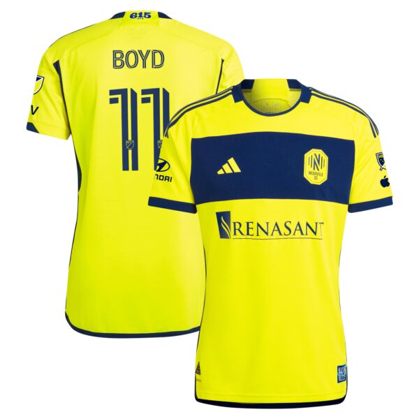 Tyler Boyd Nashville SC 2024 The 615 Kit Authentic Player Jersey - Yellow