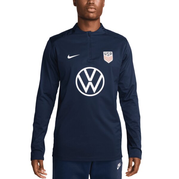 USMNT 2024 Strike Drill Performance Quarter-Zip Pullover Top - Navy