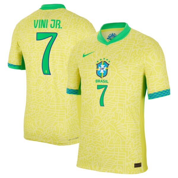 Vini Jr. Brazil National Team 2024 Home Authentic Jersey - Yellow