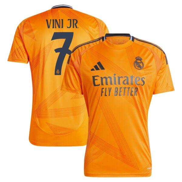 Vini Jr. Real Madrid 2024/25 Away Fan Version Player Jersey - Orange