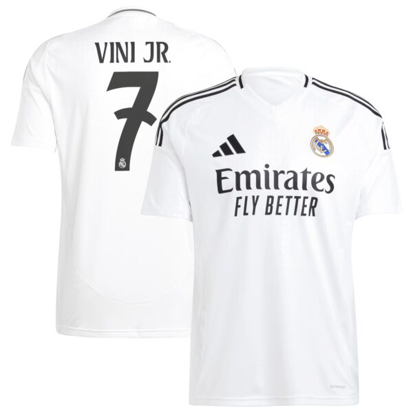 Vini Jr. Real Madrid 2024/25 Home Fan Version Player Jersey - White