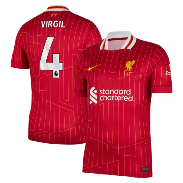 Virgil van Dijk Liverpool 2024/25 Home Fan Version Player Jersey - Red