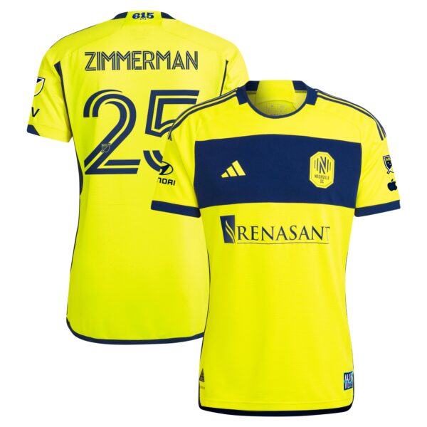 Walker Zimmerman Nashville SC 2024 The 615 Kit Authentic Player Jersey - Yellow